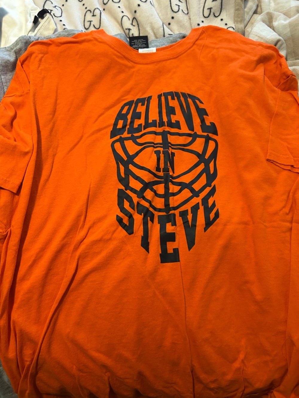 Believe in Steve Orange Graphic Men's T-Shirt